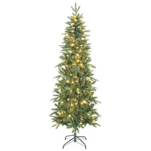 Kunstmatige kerstboom 180 cm met 605 dichte takken, 200 warm witte led binnenverlichting 1