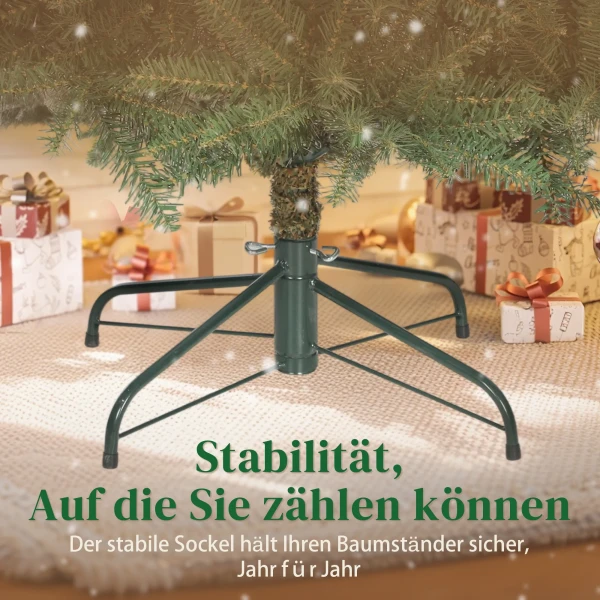Kunstmatige kerstboom, 180 cm, opvouwbare takken, metalen standaard, veelzijdig, groen 9
