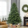 Kunstmatige kerstboom, realistisch uiterlijk, inklapbare takken, houten voet 2