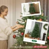 Kunstmatige kerstboom, realistisch uiterlijk, inklapbare takken, houten voetstuk 8