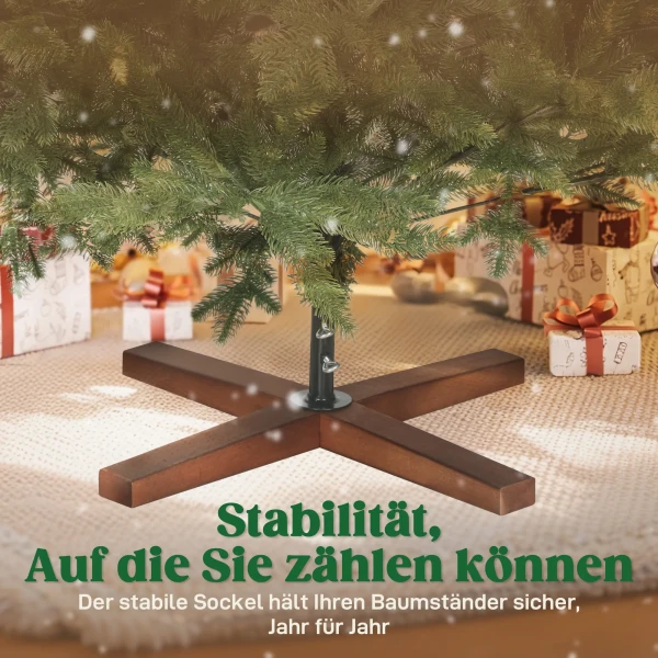 Kunstmatige kerstboom, realistisch uiterlijk, inklapbare takken, houten voetstuk 9