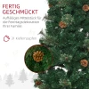 Kunstmatige kerstboom, slank, dennenappels, vlamvertragend, 46 x 165 cm, groen 7