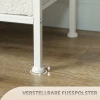 Ladekast, opbergkast met 8 stoffen laden, stekkerdoos, stalen frame, ladekast voor hal, slaapkamer, woonkamer en kantoor, crème wit 9