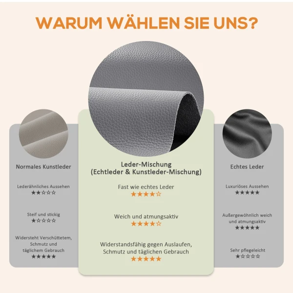 Massagestoel met rugleuningfunctie, kunstleer, elektrisch verstelbaar, voetensteun, zijtas, stalen frame, grijs 6