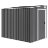 Metalen gereedschapshuis 2,81m² 154x206,5x181 cm gereedschapsschuur met lessenaarsdak en fundering 1