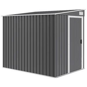 Metalen gereedschapshuis 2,81m² 154x206,5x181 cm gereedschapsschuur met lessenaarsdak en fundering 1