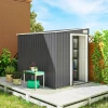 Metalen gereedschapshuis 2,81m² 154x206,5x181 cm gereedschapsschuur met lessenaarsdak en fundering 2