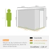 Metalen gereedschapshuis 2,81m² 154x206,5x181 cm gereedschapsschuur met lessenaarsdak en fundering 4