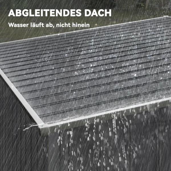 Metalen gereedschapshuis 2,81m² 154x206,5x181 cm gereedschapsschuur met lessenaarsdak en fundering 8