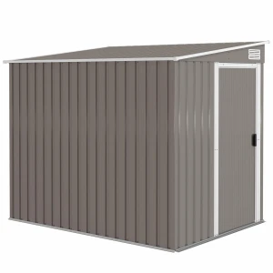 Metalen tuinhuis 2,81m² 154x206,5x181 cm tuinschuur met lessenaarsdak fundering 1