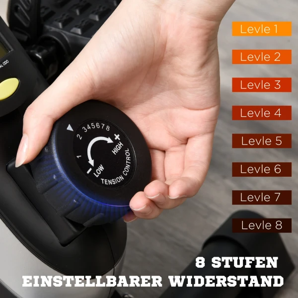 Mini hometrainer pedaltrainer voor been training pedal trainer met bevestigingsriem anti slipmat 5