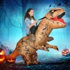 Opblaasbaar dinosaurus kostuum voor volwassenen dino t rex kostuums grappig halloween carnaval feest 2