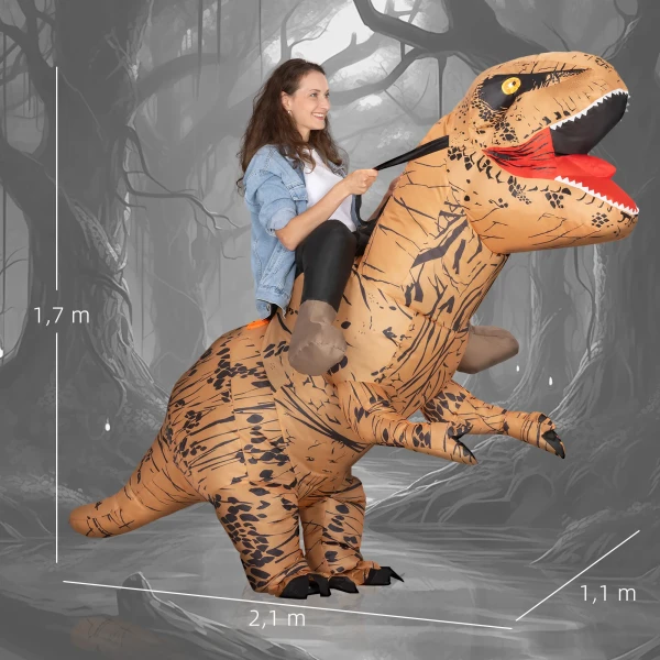 Opblaasbaar dinosaurus kostuum voor volwassenen dino t rex kostuums grappig halloween carnaval feest 4