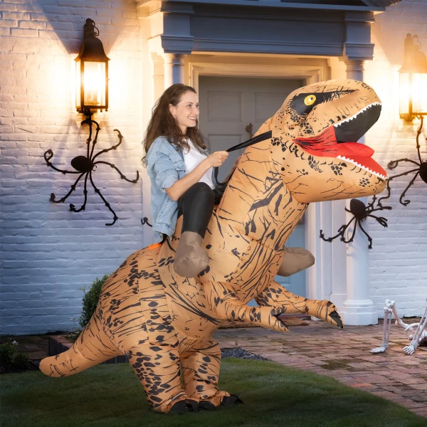 Opblaasbaar dinosaurus kostuum voor volwassenen dino t rex kostuums grappig halloween carnaval feest 8