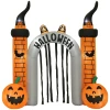 Opblaasbare halloween boog, pompoen ontwerp, leds, haringen, polyester 1