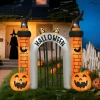 Opblaasbare halloween boog, pompoen ontwerp, leds, haringen, polyester 8