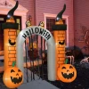 Opblaasbare halloween boog, pompoen ontwerp, leds, haringen, polyester 9
