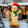 Opblaasbare kerstdecoratie 1,83 m gemberkoekman met strik, 3 leds, intern blaasapparaat tuindecoratie 2