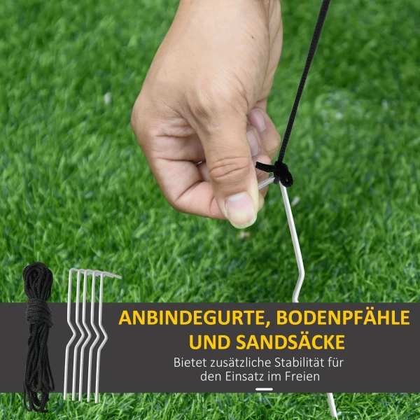 Opblaasbare kerstdecoratie, 2,4 m kerstman met led verlichting, zuurstok 8