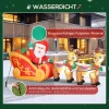 Opblaasbare kerstdecoratie, kerstman in rendierslee, polyester 7
