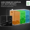 Prullenbak met 3 x 20 l compartimenten, deodorant deksel, vingerafdrukbestendig, soft close, verwijderbaar, zilver 6