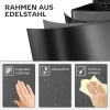 Prullenbak met 3 x 20 l vakken, deodorant deksel, vingerafdrukbestendig, soft close, uitneembaar, zwart 9
