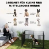 Puppyren, hondenren, puppyverblijf, 8 panelen met deur, opvouwbare en draagbare hondenhek, staal, zwart 10