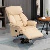 Relaxstoel, ligfunctie, leerlook, voetensteun, tot 150 kg, 78 x 80 x 109 cm, beige 2