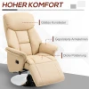 Relaxstoel, ligfunctie, leerlook, voetensteun, tot 150 kg, 78 x 80 x 109 cm, beige 7