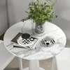 Ronde eettafel, gepoedercoat staal, mdf met melamine, antislip voeten, 70 x 74 cm, wit 10