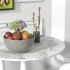 Ronde eettafel, gepoedercoat staal, mdf met melamine, antislip voeten, 70 x 74 cm, wit 8