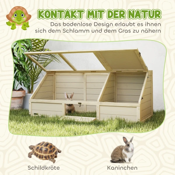 Schildpaddenbox, outdoor schildpaddengehege, bodemloos ontwerp, gemakkelijk te openen, schildpadden huis, natuur 6