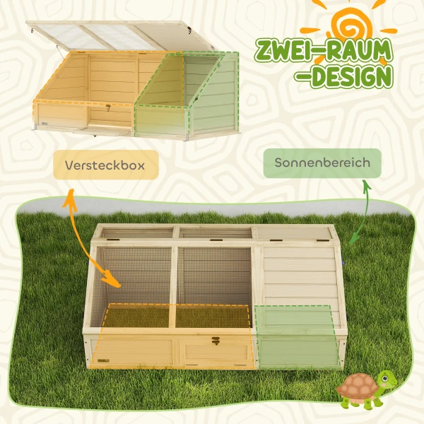 Schildpaddenbox, outdoor schildpaddengehege, bodemloos ontwerp, gemakkelijk te openen, schildpadden huis, natuur 7