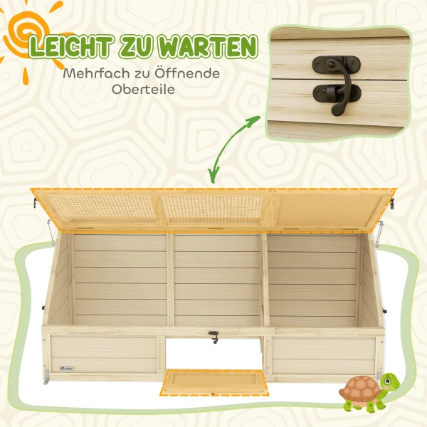 Schildpaddenbox, outdoor schildpaddengehege, bodemloos ontwerp, gemakkelijk te openen, schildpadden huis, natuur 8