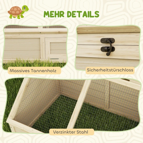 Schildpaddenbox, outdoor schildpaddengehege, bodemloos ontwerp, gemakkelijk te openen, schildpadden huis, natuur 9