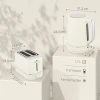 Set van 1,7 l waterkoker en broodrooster met 6 bruiningsniveaus, beige 4