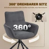 Set van 2 eetkamerstoelen, draaibaar, zacht gestoffeerd, armleuningen, metalen poten, donkergrijs 6