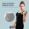 Sportnow 2 x 6 kg dumbbell set, zeshoekig ontwerp, vloervriendelijk, antislip, grijs 7