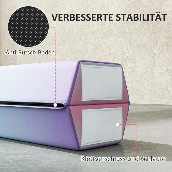 Sportnow evenwichtsbalk 2,4 m, opvouwbaar, antislip bodem, voor 3+ jaar, tot 80 kg, meerkleurig 7