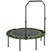 Sportnow fitness trampoline met verstelbare handgreep, sport trampoline voor binnen en buiten, staal, kunststof, groen 1