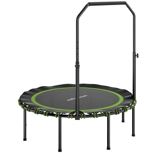 Sportnow fitness trampoline met verstelbare handgreep, sport trampoline voor binnen en buiten, staal, kunststof, groen 1