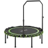 Sportnow fitness trampoline met verstelbare handgreep, sport trampoline voor binnen en buiten, staal, kunststof, groen 1