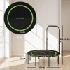 Sportnow fitness trampoline met verstelbare handgreep, sport trampoline voor binnen en buiten, staal, kunststof, groen 4