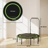 Sportnow fitness trampoline met verstelbare handgreep, sport trampoline voor binnen en buiten, staal, kunststof, groen 4