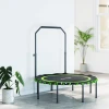 Sportnow fitness trampoline met verstelbare handgreep, sport trampoline voor binnen en buiten, staal, kunststof, groen 9