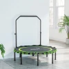 Sportnow fitness trampoline met verstelbare handgreep, sport trampoline voor binnen en buiten, staal, kunststof, groen 9