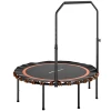 Sportnow fitness trampoline met verstelbare handgreep, sport trampoline voor binnen en buiten, staal, kunststof, oranje 1