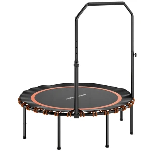 Sportnow fitness trampoline met verstelbare handgreep, sport trampoline voor binnen en buiten, staal, kunststof, oranje 1