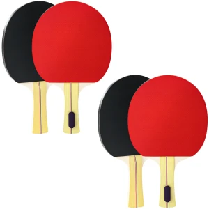 Sportnow tafeltennisbatje tafeltennis set met 4 tafeltennisbatjes, 8 tafeltennisballen draagtas voor binnen & buiten 1