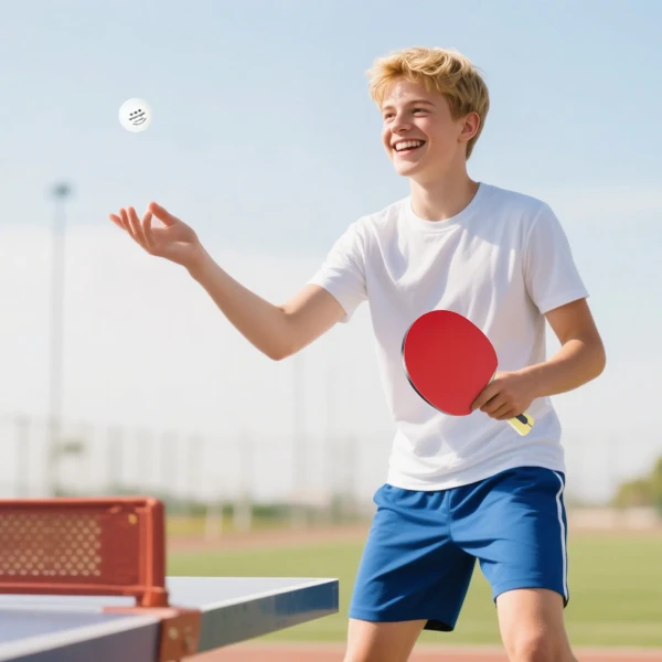Sportnow tafeltennisbatje tafeltennis set met 4 tafeltennisbatjes, 8 tafeltennisballen draagtas voor binnen & buiten 2